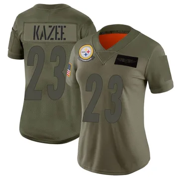 Men's Nike Damontae Kazee Black Pittsburgh Steelers Game Player Jersey Size: 3XL